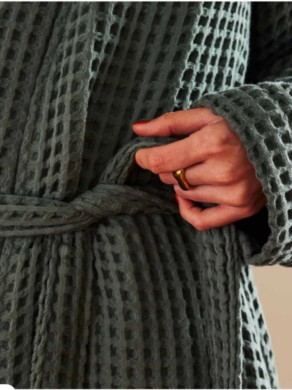Brooklinen Waffle Knit Robe - Picture 3 of 6